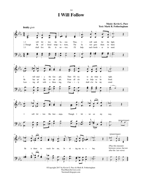 I Will Follow - an original hymn image number null