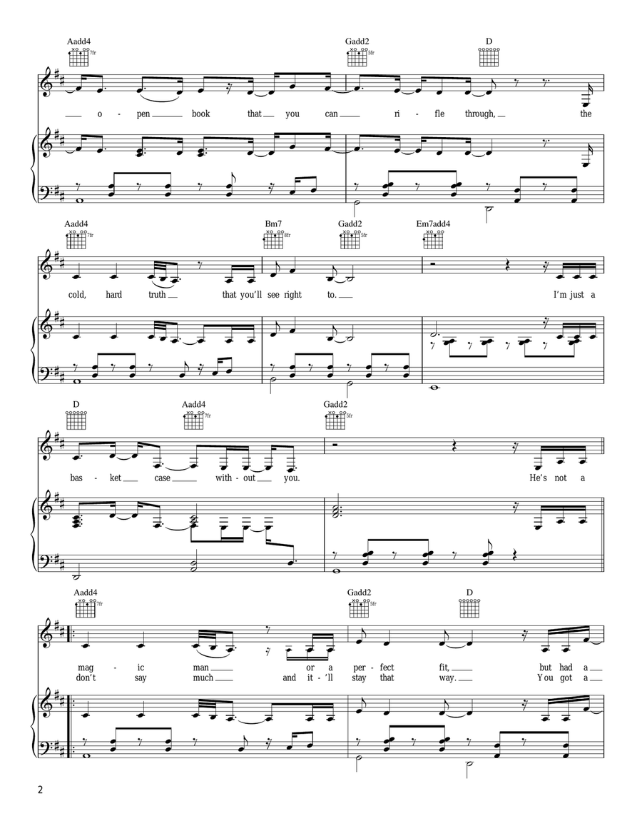 Basket Case Piano, Vocal, Guitar scores gallery preview page 2