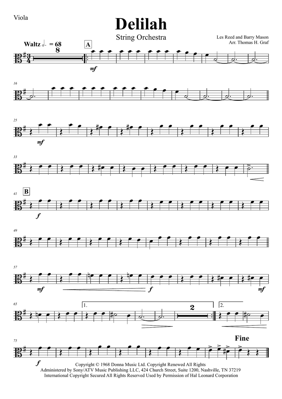 Delilah String Orchestra scores gallery preview page 6
