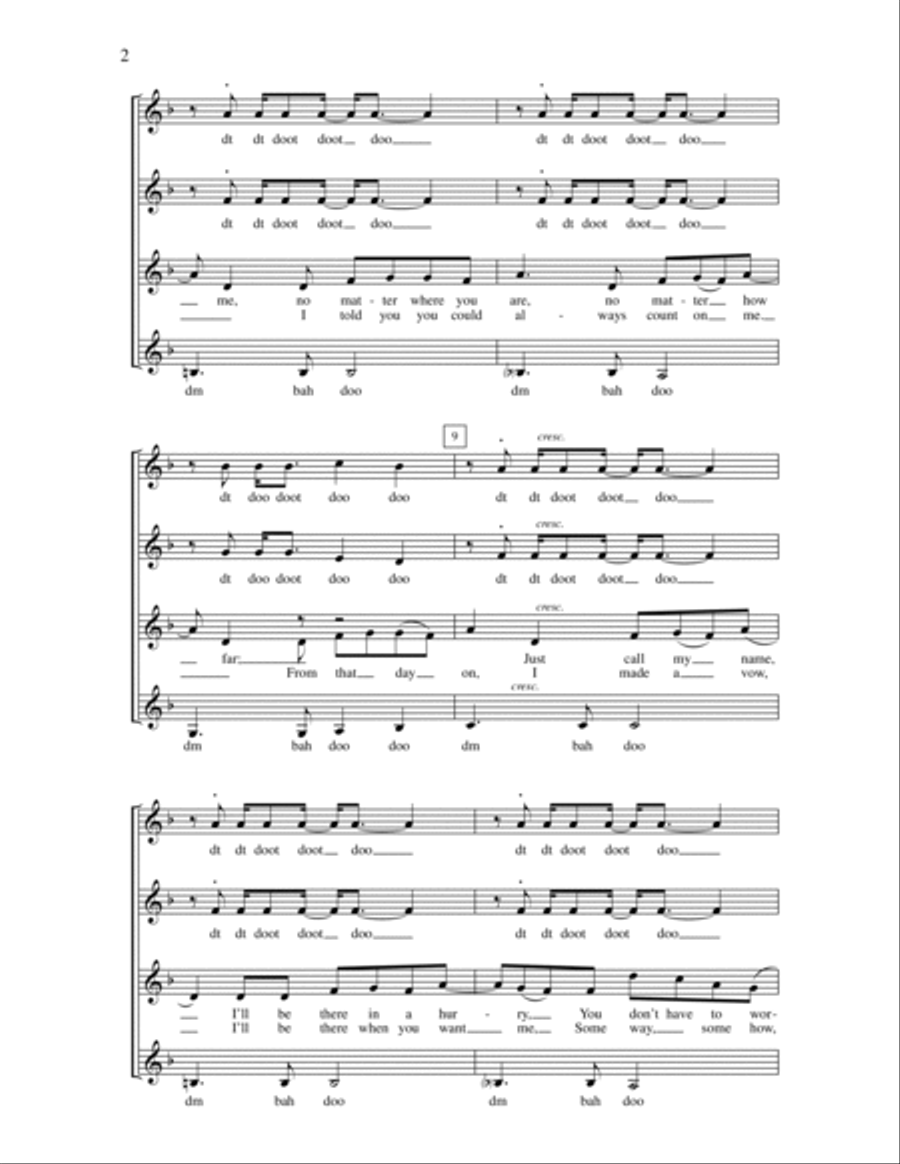 Ain't No Mountain High Enough (arr. Deke Sharon) SSAA scores gallery preview page 2