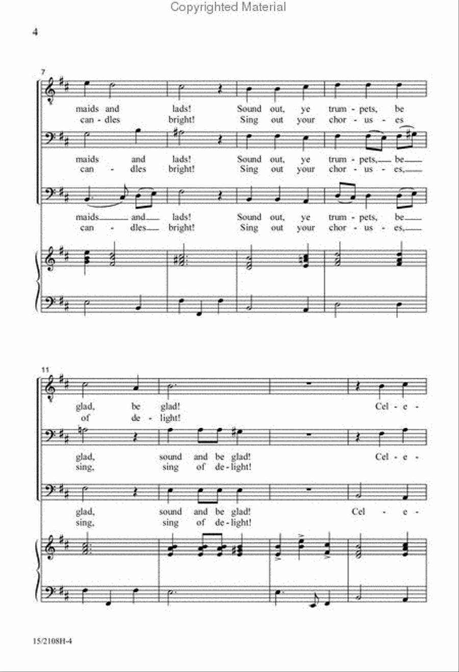 Throw Open Your Shutters! 3-Part scores gallery preview page 3