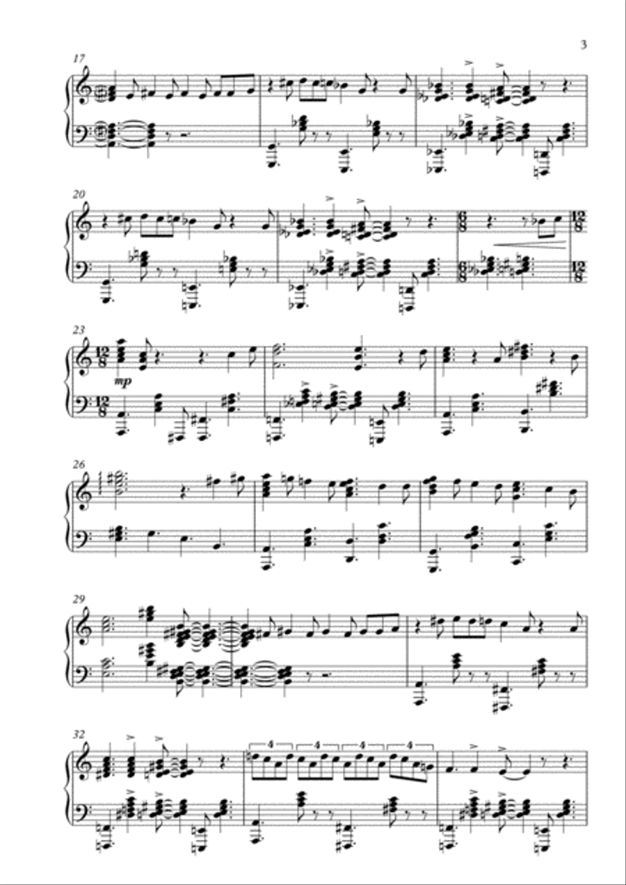 You're A Mean One, Mr. Grinch Piano Solo scores gallery preview page 3