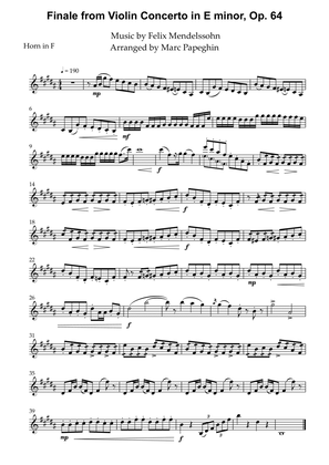 Book cover for Finale from Violin Concerto in E minor, Op. 64