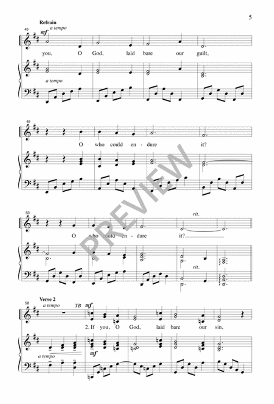 Psalm 130: If You, O God Psalm 130: If You, O God 2-Part scores gallery preview page 5