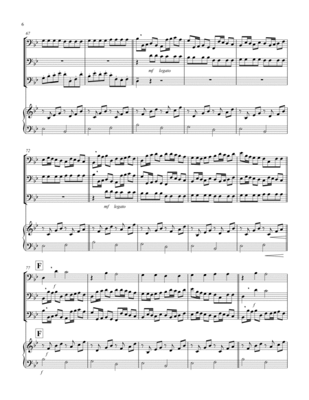 Canon (Pachelbel) (Bb) (Trombone Trio, Keyboard)