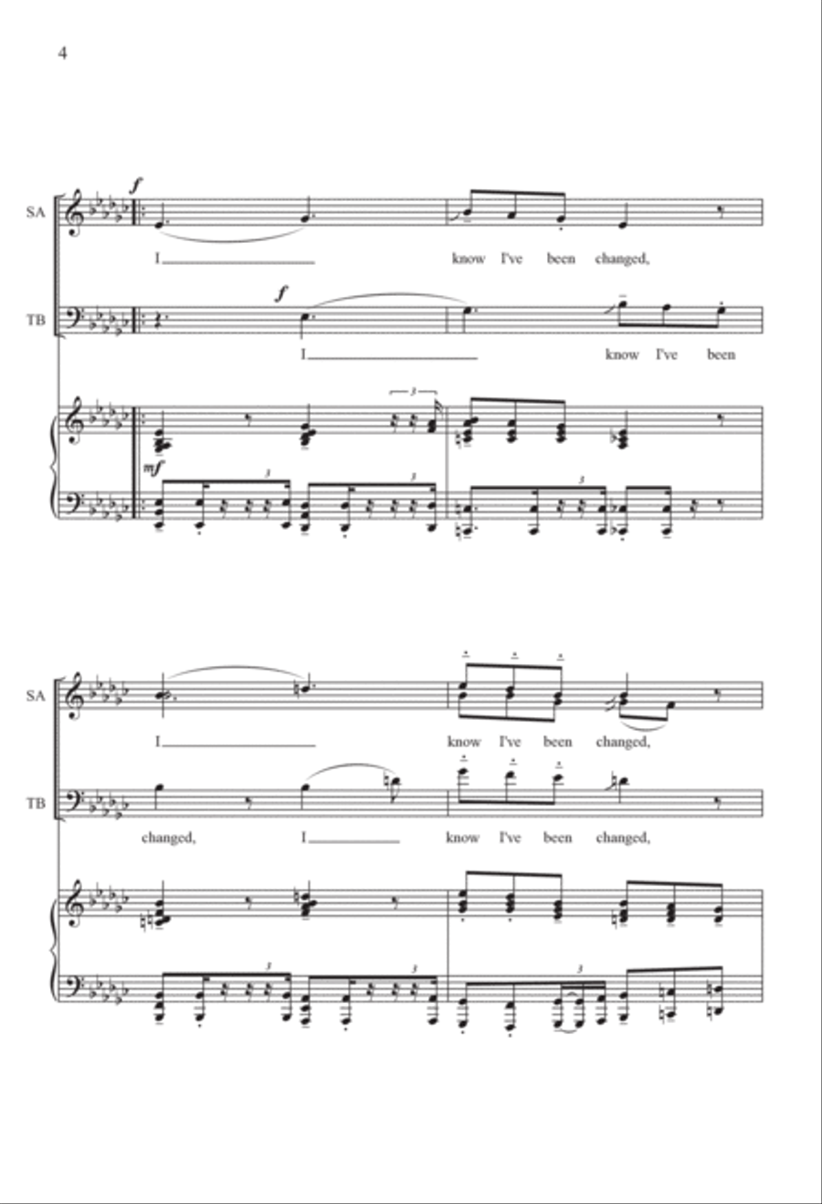 I Know I've Been Changed 3-Part scores gallery preview page 4