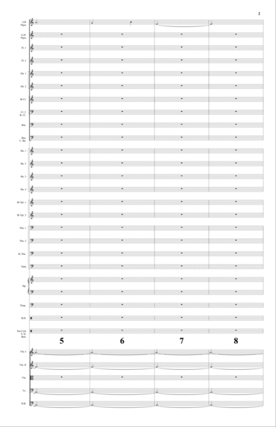 TRIBUTUM: FOR CELTIC BAGBPIPES AND FULL SYMPHONIC ORCHESTRA Full Orchestra scores gallery preview page 4