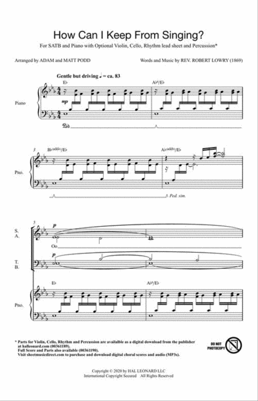 How Can I Keep from Singing 4-Part scores gallery preview page 5