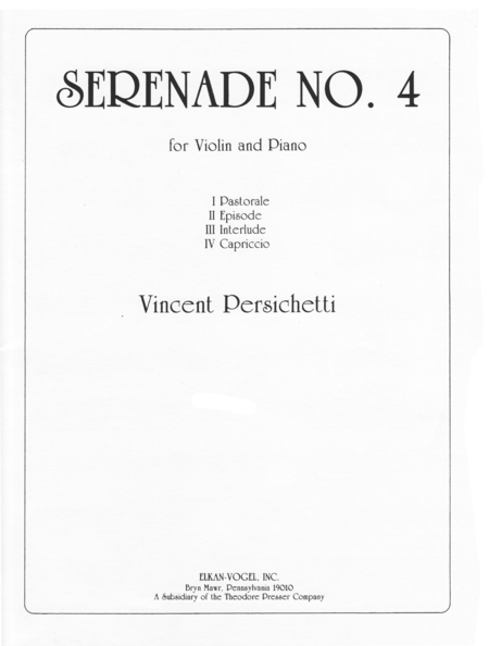 Serenade No. 4