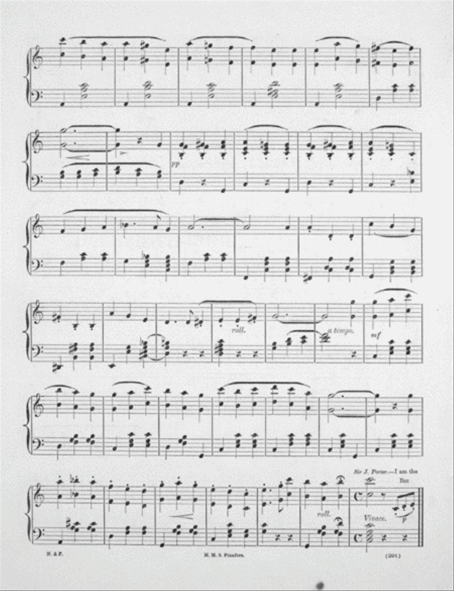 H.M.S. Pinafore (Selection From Arthur Sullivan's Comic Opera) Piano Solo scores gallery preview page 4