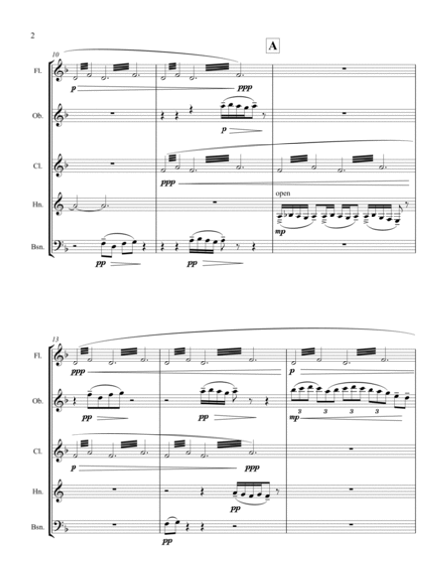 Road Not Taken Woodwind Quintet scores gallery preview page 3