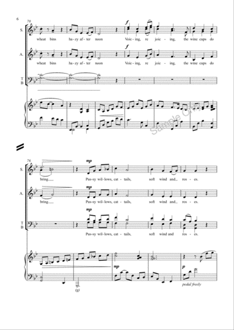 Pussy Willows Cat Tails 4-Part scores gallery preview page 7