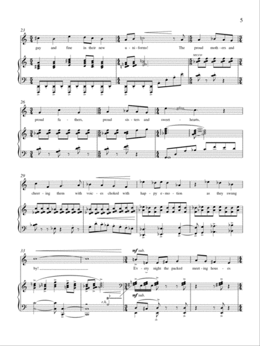 The War Prayer Medium Voice scores gallery preview page 5