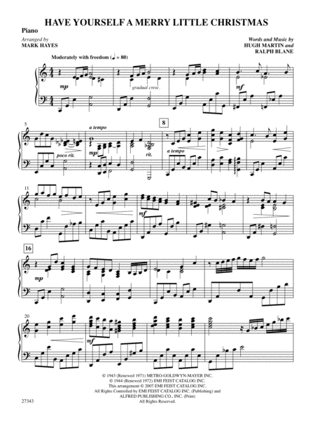 Have Yourself a Merry Little Christmas: Piano Accompaniment