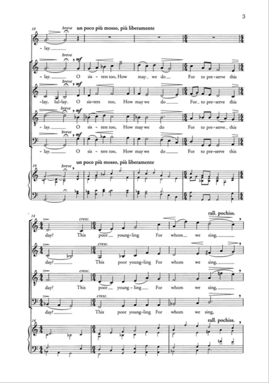 Lully, Lulla, Thou Little Tiny Child Choir scores gallery preview page 3