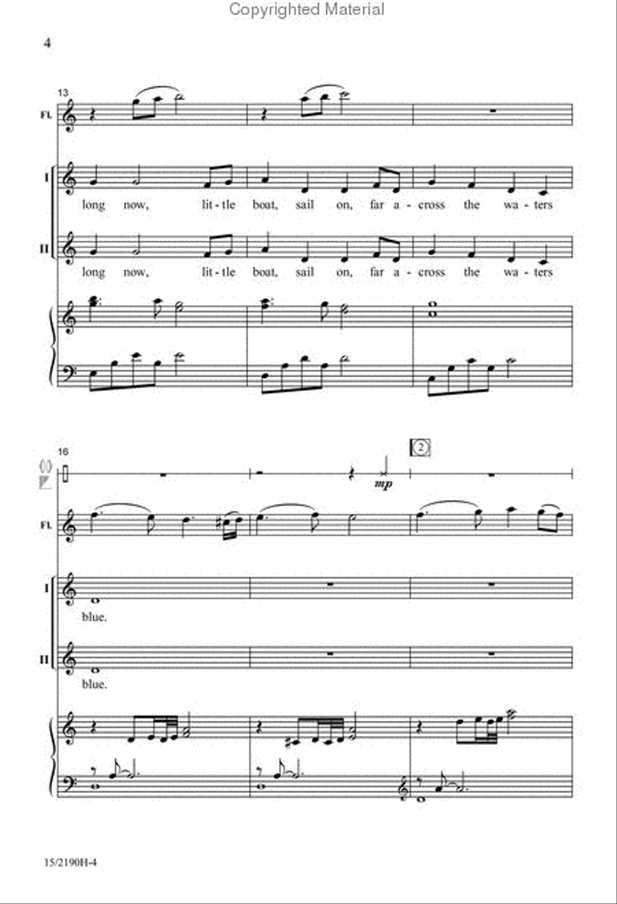 Sail On, Little Boat Sail On, Little Boat 2-Part scores gallery preview page 4