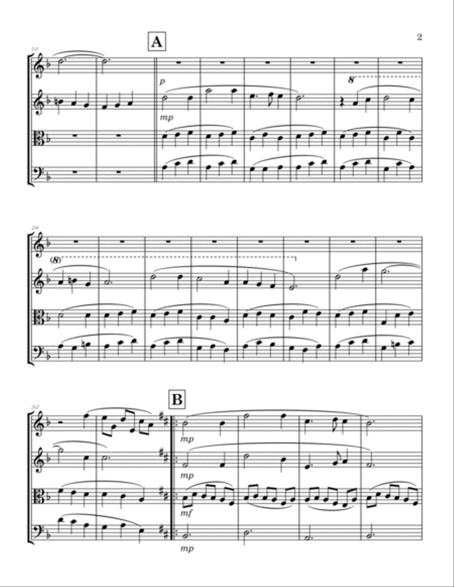 Scarborough Fair String Quartet scores gallery preview page 3