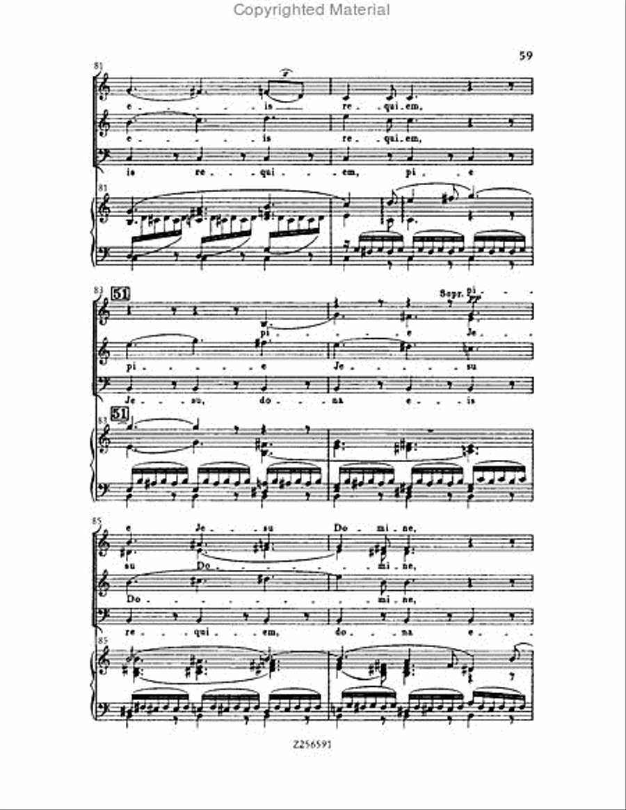 Grande Messe du Morts, H 75 Choir scores gallery preview page 59