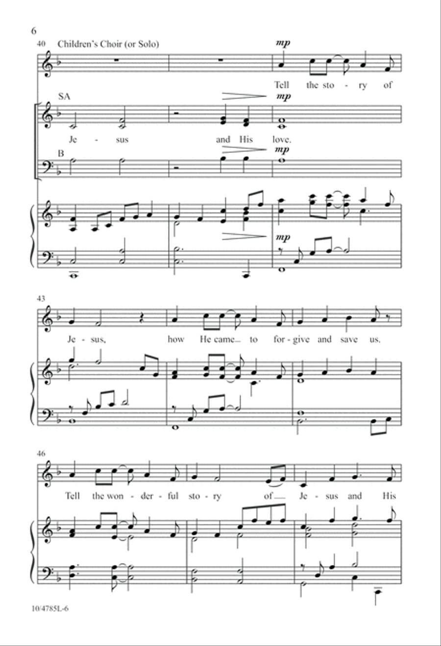 Tell the Story of Jesus 3-Part scores gallery preview page 6
