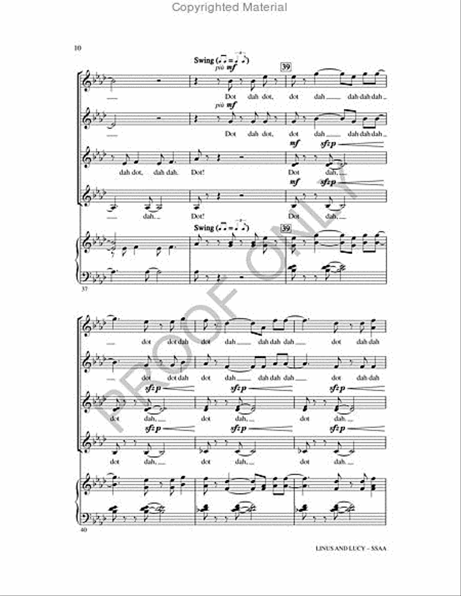 Linus and Lucy Linus and Lucy SSAA scores gallery preview page 9