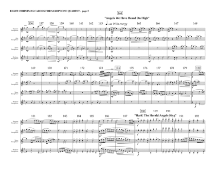 Eight Christmas Carols for Saxophone Quartet (SATB) - arr. Reisteter