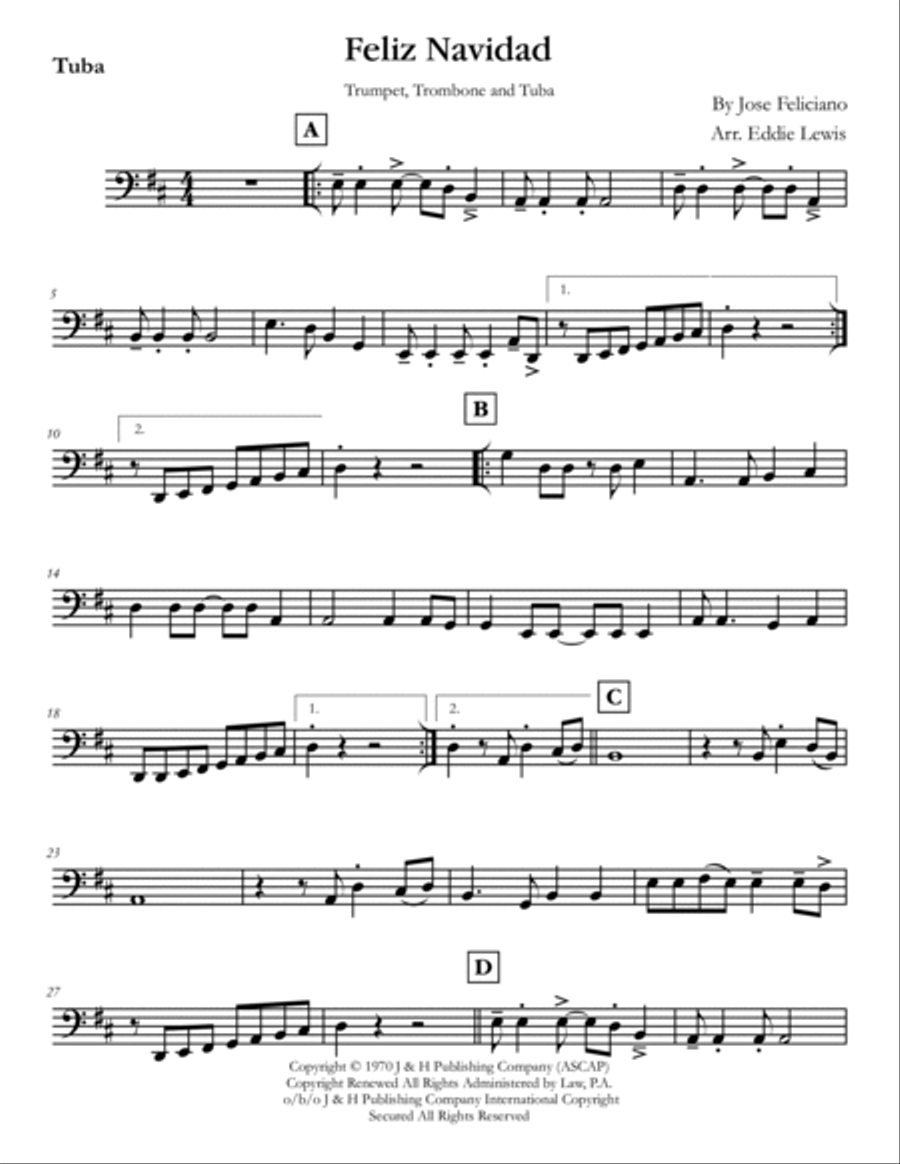Feliz Navidad Feliz Navidad Trombone scores gallery preview page 6