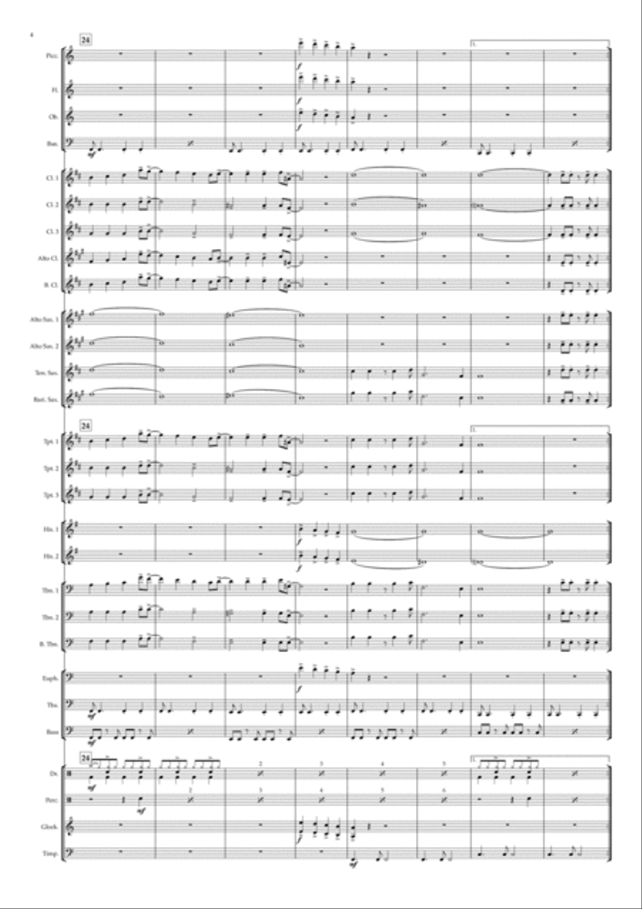 Somewhere In My Heart Concert Band scores gallery preview page 4