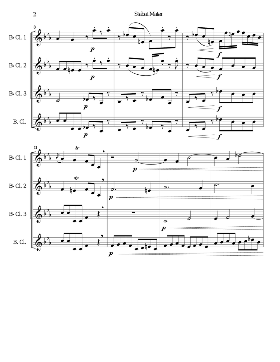Stabat Mater: Dolorosa Woodwind Quartet scores gallery preview page 2
