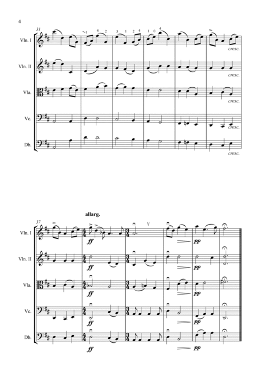 Nimrod, from Enigma Variations, by Sir Edward Elgar. Arranged for String Orchestra by Adrian Mansukh String Orchestra scores gallery preview page 4