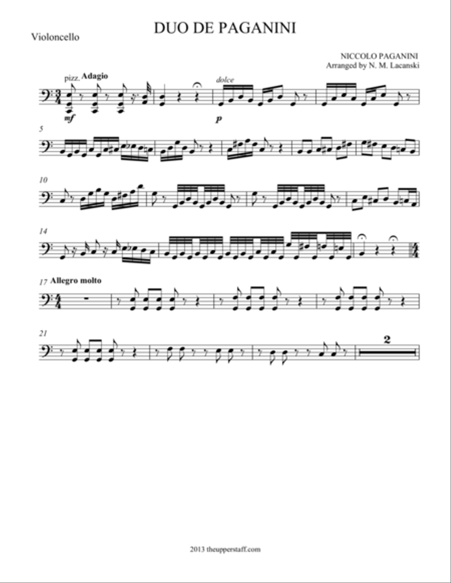 Duo de Paganini String Duet scores gallery preview page 1