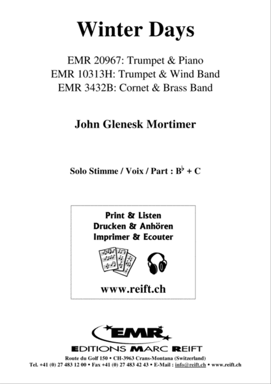 Winter Days Winter Days Trumpet Solo scores gallery preview page 2
