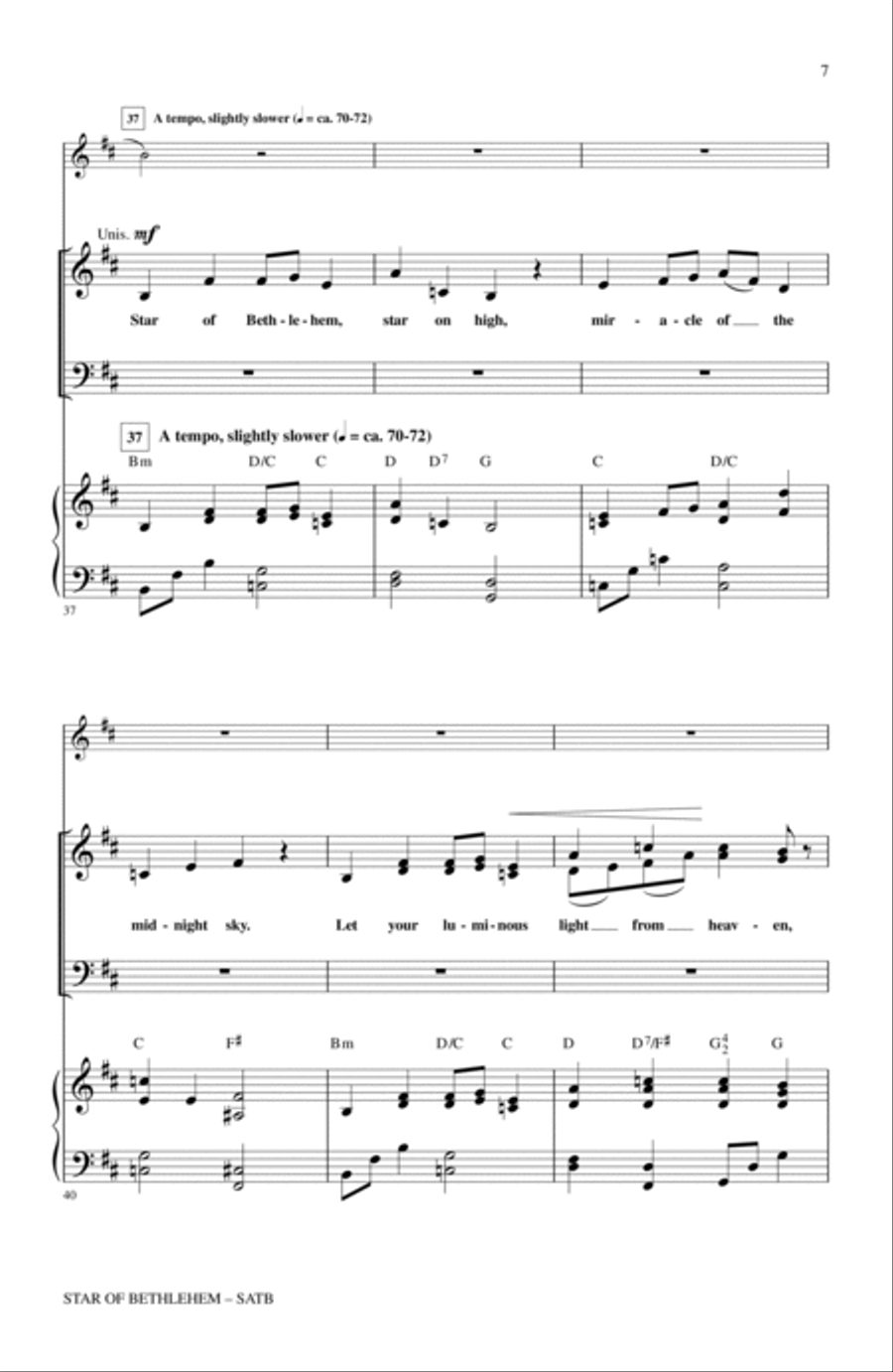 Star Of Bethlehem Star Of Bethlehem 4-Part scores gallery preview page 6