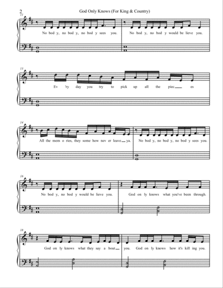 God Only Knows Small Ensemble scores gallery preview page 2