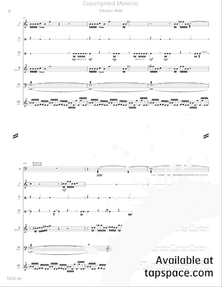 Colossus Colossus Percussion Ensemble scores gallery preview page 17