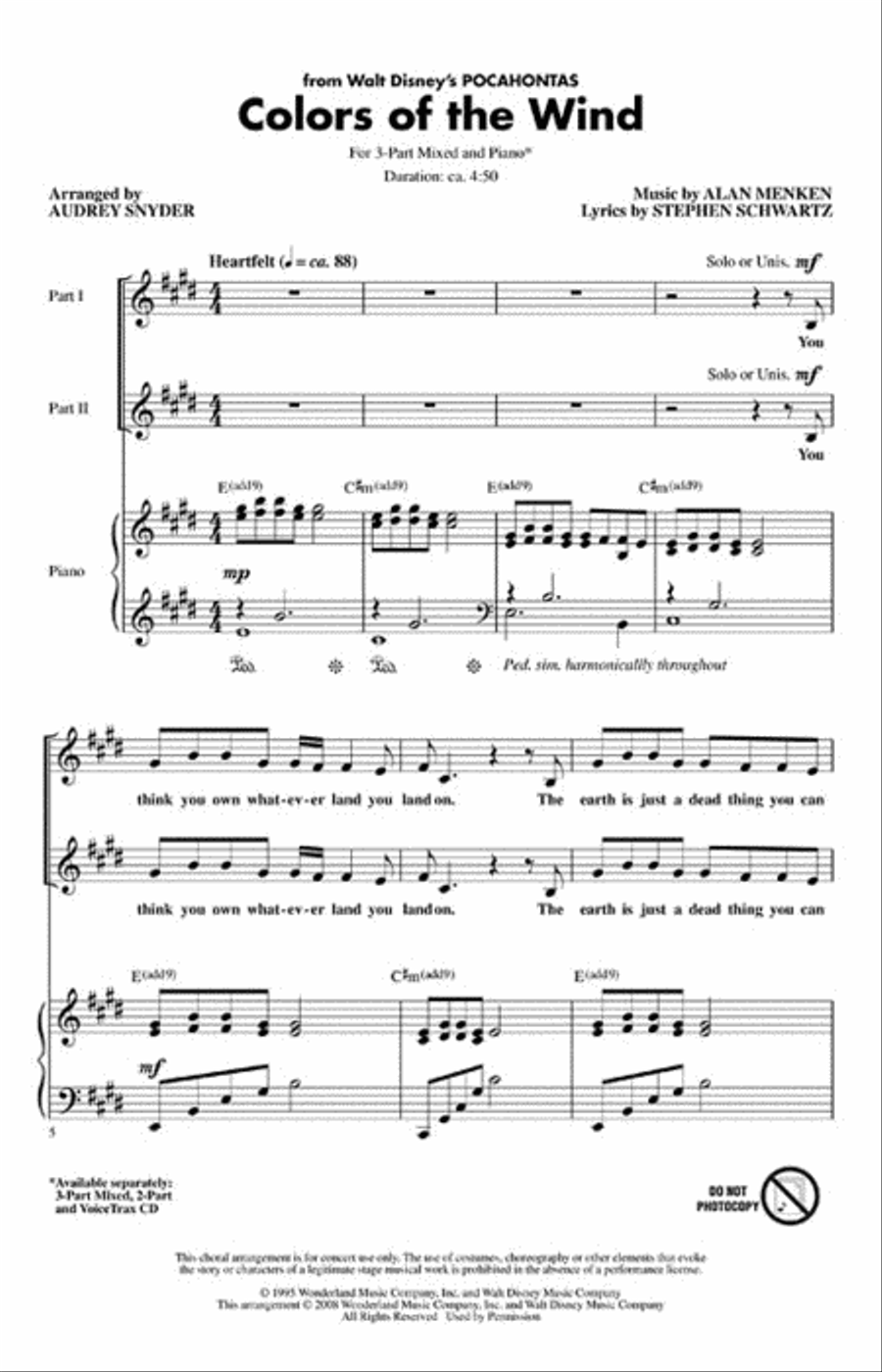 Colors of the Wind Choir scores gallery preview page 2