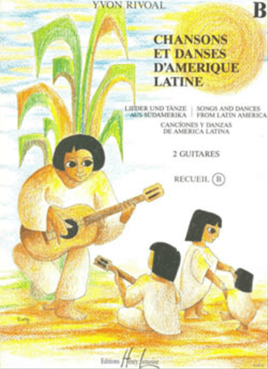 Chansons et danses d'Amerique latine - Volume B Acoustic Guitar scores gallery preview page 1