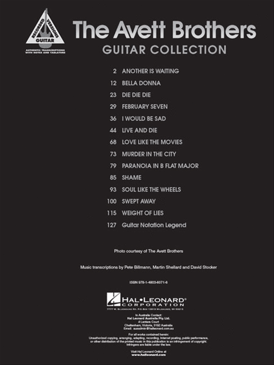 The Avett Brothers Guitar Collection Electric Guitar scores gallery preview page 2