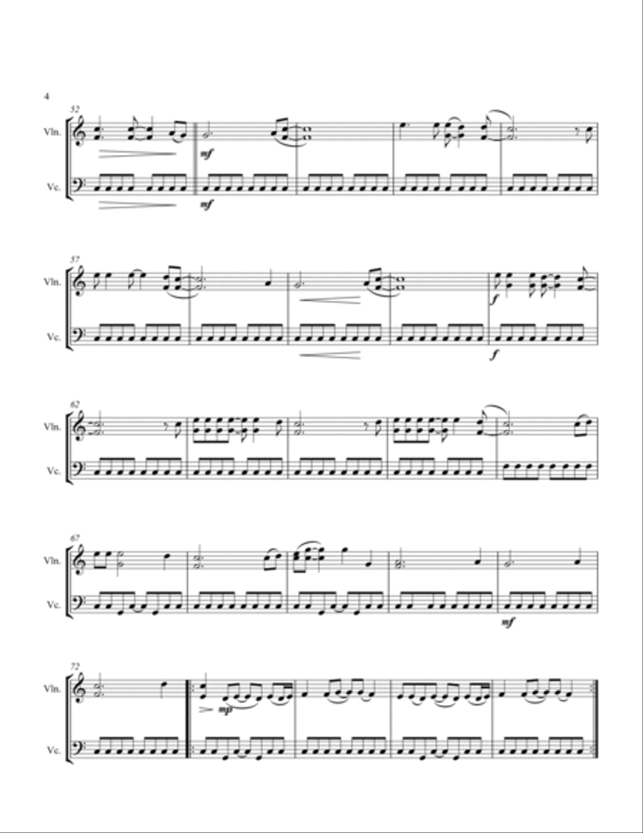 All I Want Is You String Duet scores gallery preview page 6