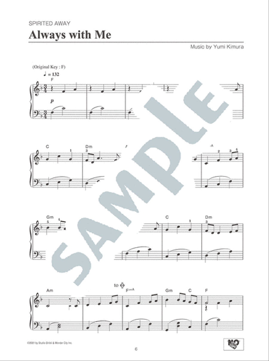 Studio Ghibli Song Selections Easy Level/English Version Voice scores gallery preview page 4