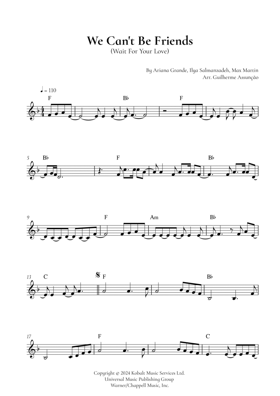 We Can't Be Friends (Wait For Your Love) Easy Piano scores gallery preview page 1