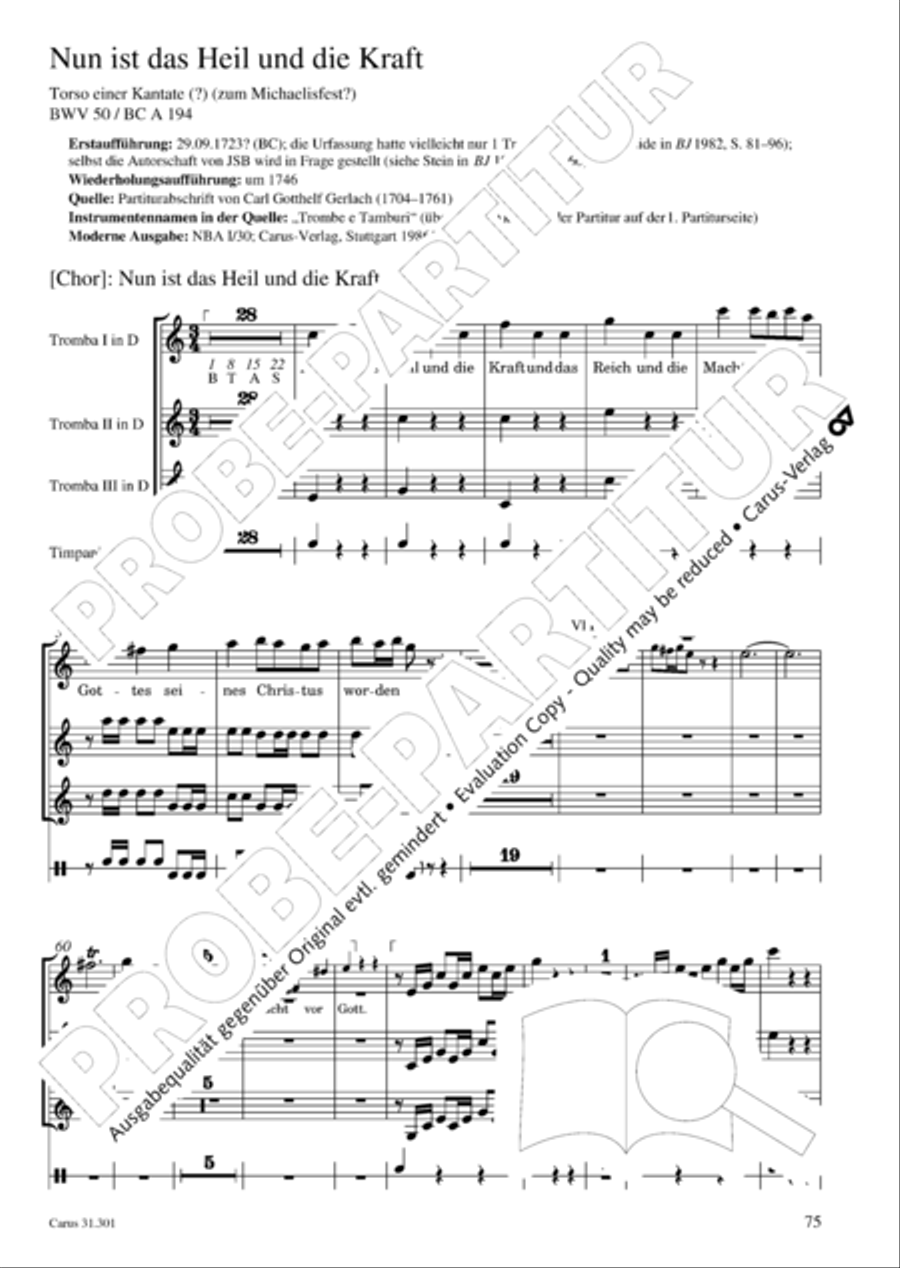 Bach for Brass 1: Cantatas I Voice scores gallery preview page 84