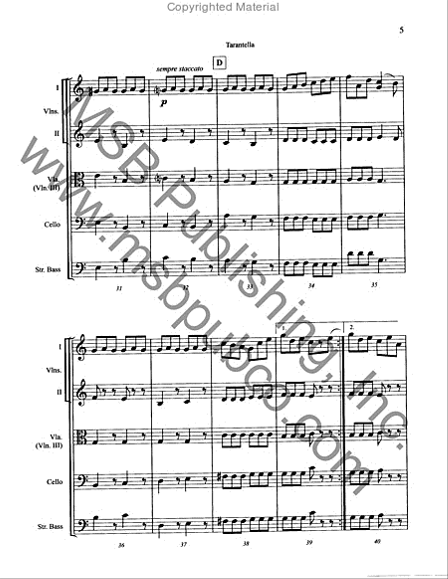 Tarantella Tarantella String Orchestra scores gallery preview page 7