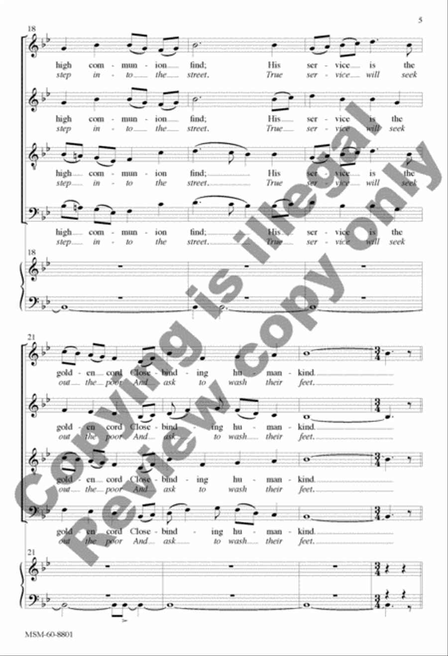 In Christ There Is No East or West (Choral Score) 4-Part scores gallery preview page 15