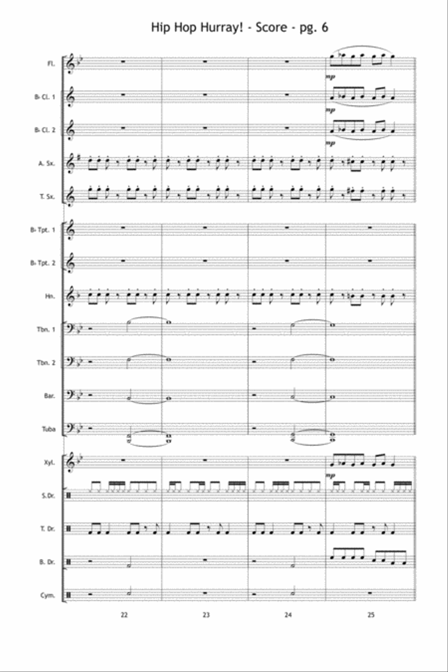 Hip Hop Hurray! Marching Band scores gallery preview page 7