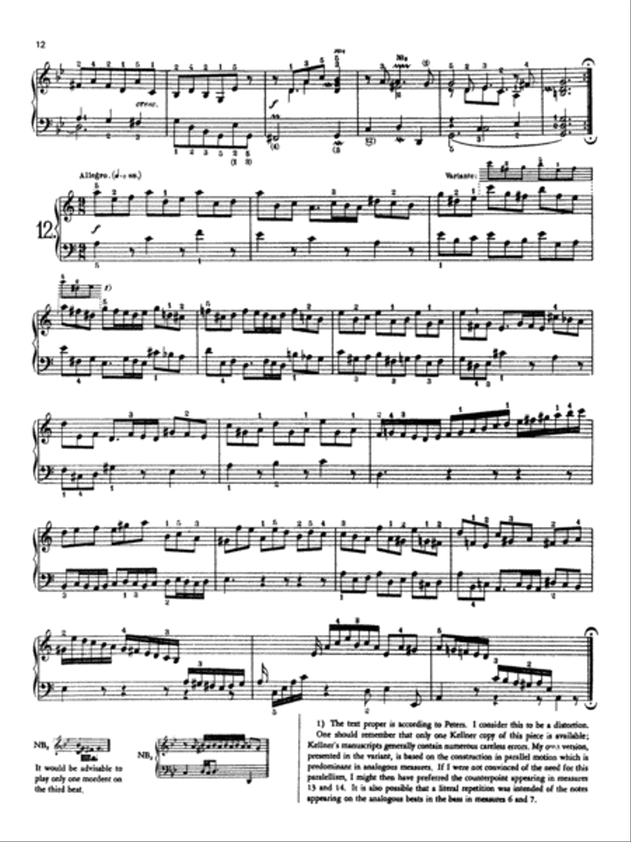 Bach: Twelve Little Preludes Piano Solo scores gallery preview page 1