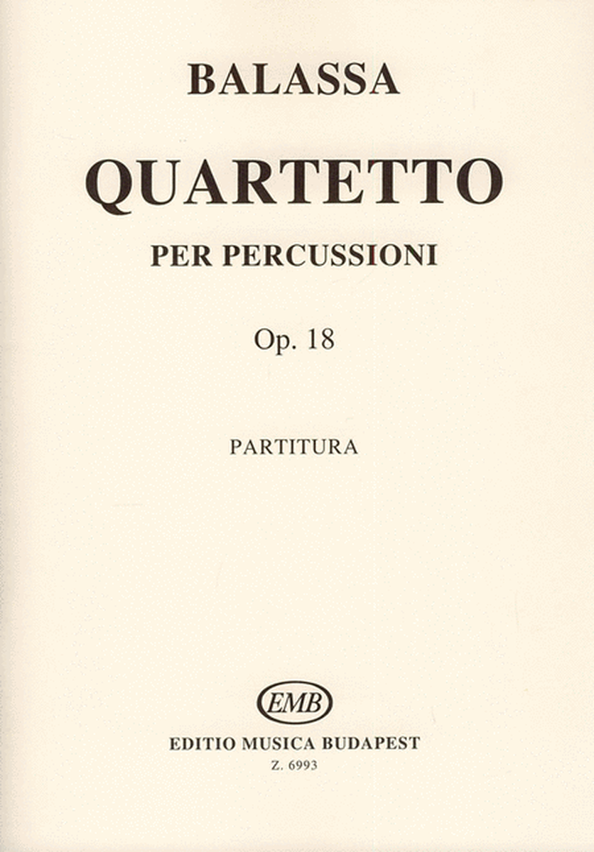 Quartetto per percussioni op. 18