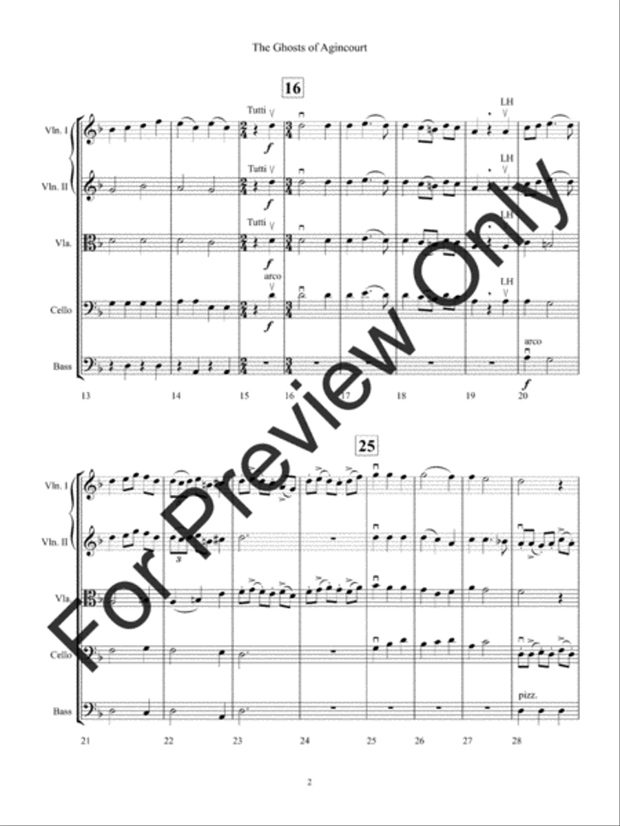 Ghosts of Agincourt String Orchestra scores gallery preview page 5