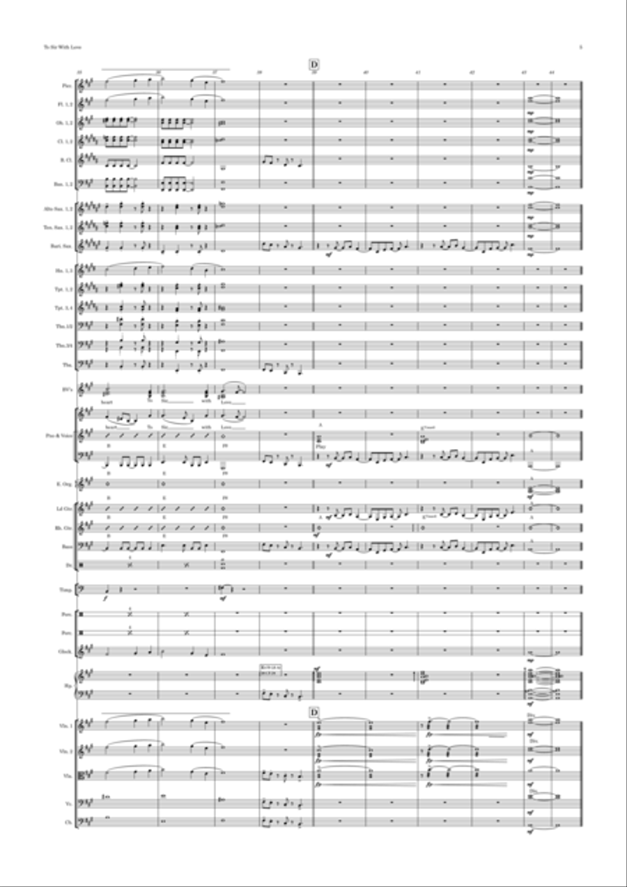To Sir, With Love Full Orchestra scores gallery preview page 5