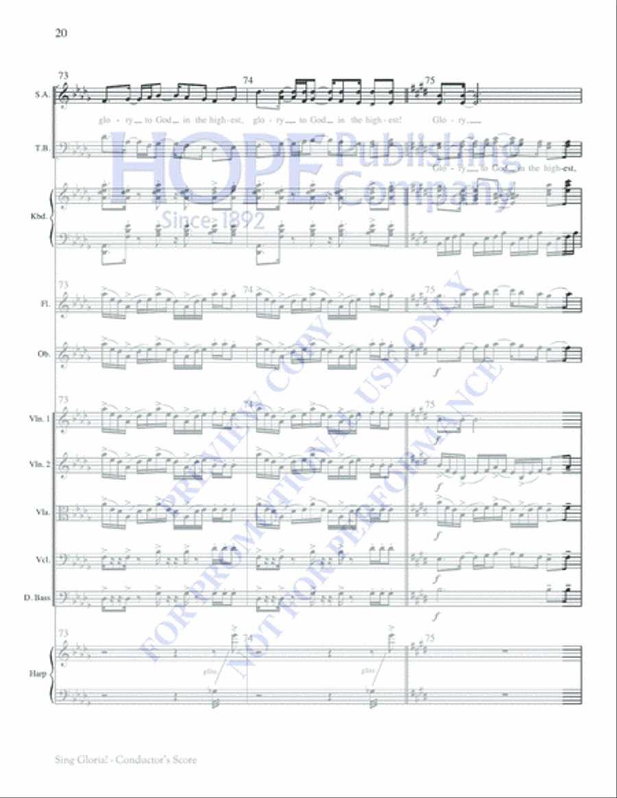 Sing Gloria! Flute scores gallery preview page 21