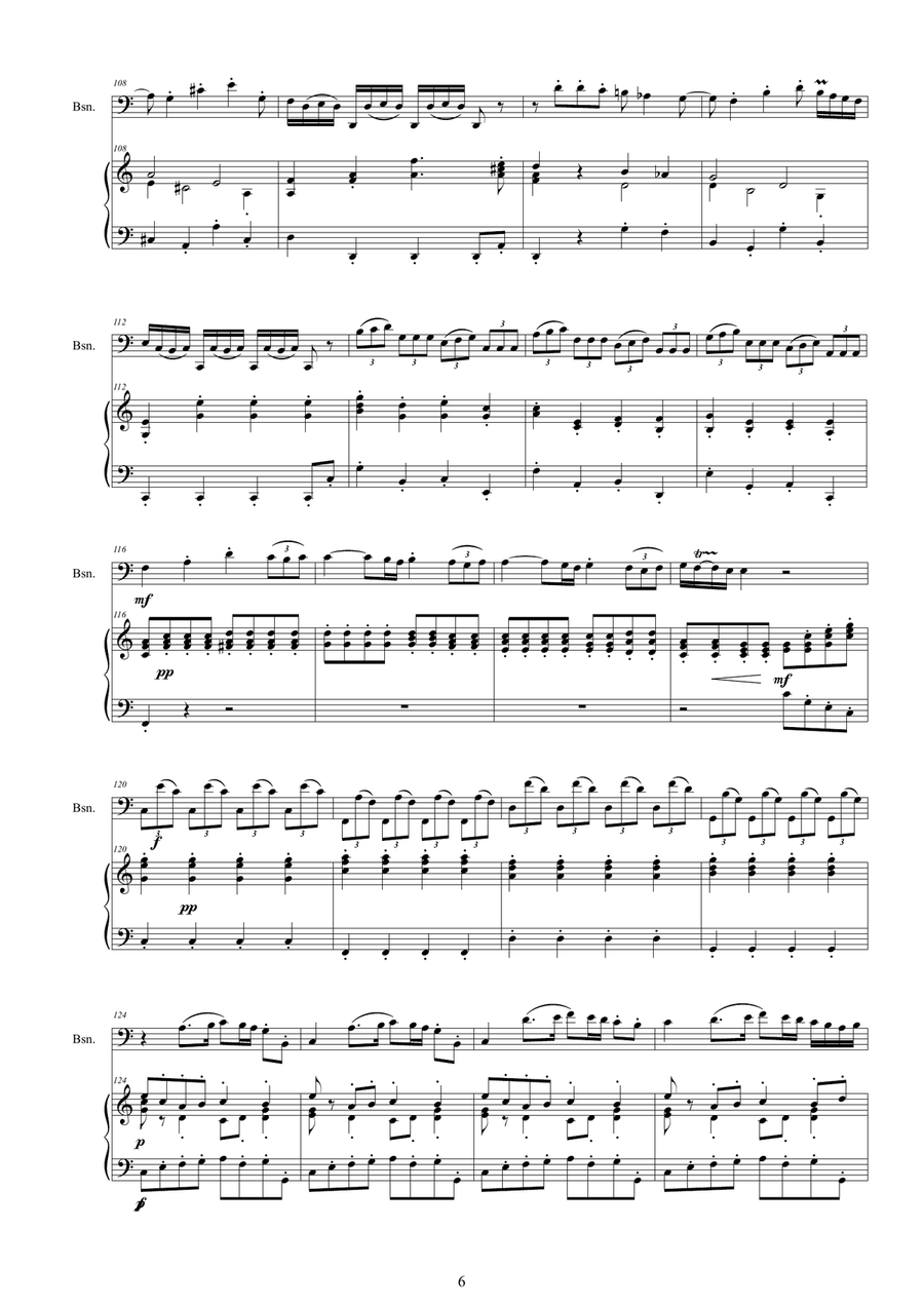 Vivaldi - Bassoon Concerto in C major RV471 for Bassoon and Piano Bassoon Solo scores gallery preview page 6